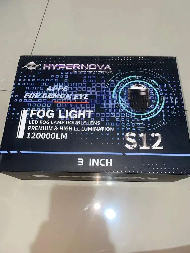 Foglamp Hypernova Putih-Putih 3inc