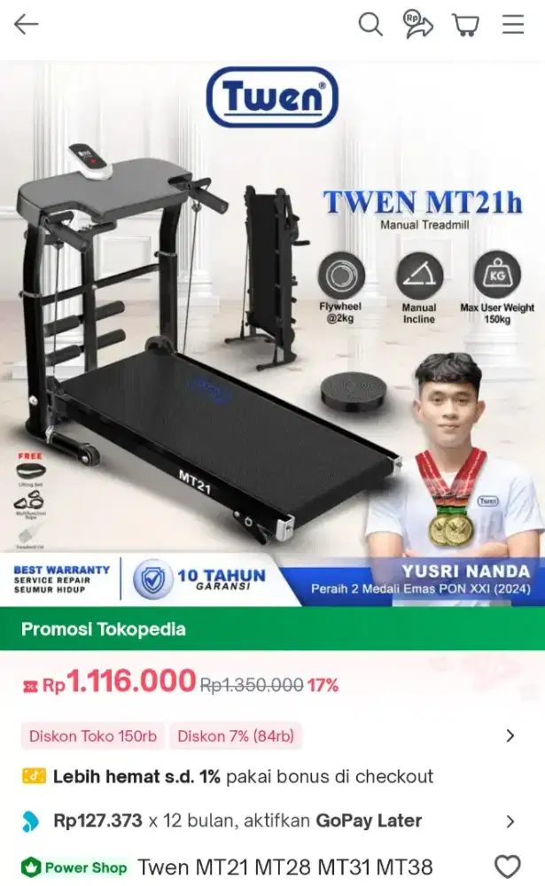 Twen Treadmill MT21H Manual