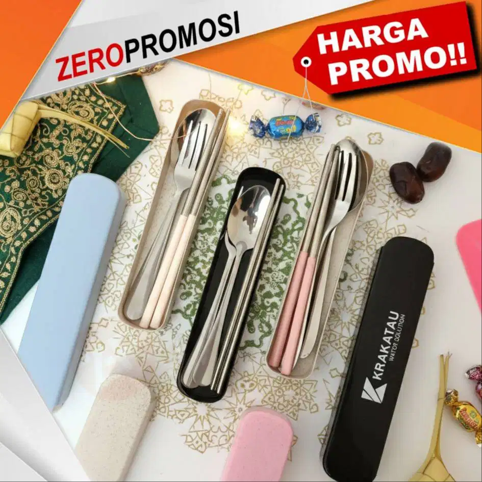 Bingkisan Hadiah Lebaran Idul Fitri Set Alat Makan Stainless Korea