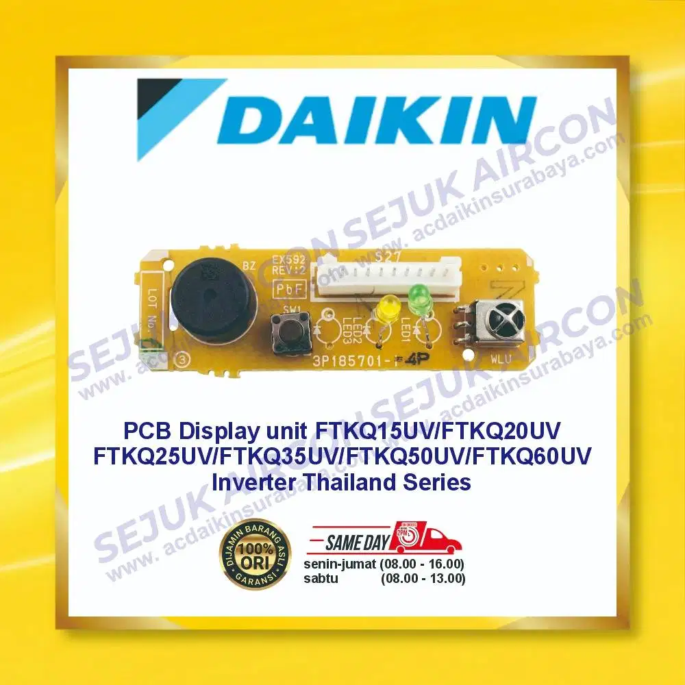 PCB DISPLAY SENSOR AC DAIKIN FTKQ15UV FTKQ20UV FTKQ25UV FTKQ35UV FTKQ5