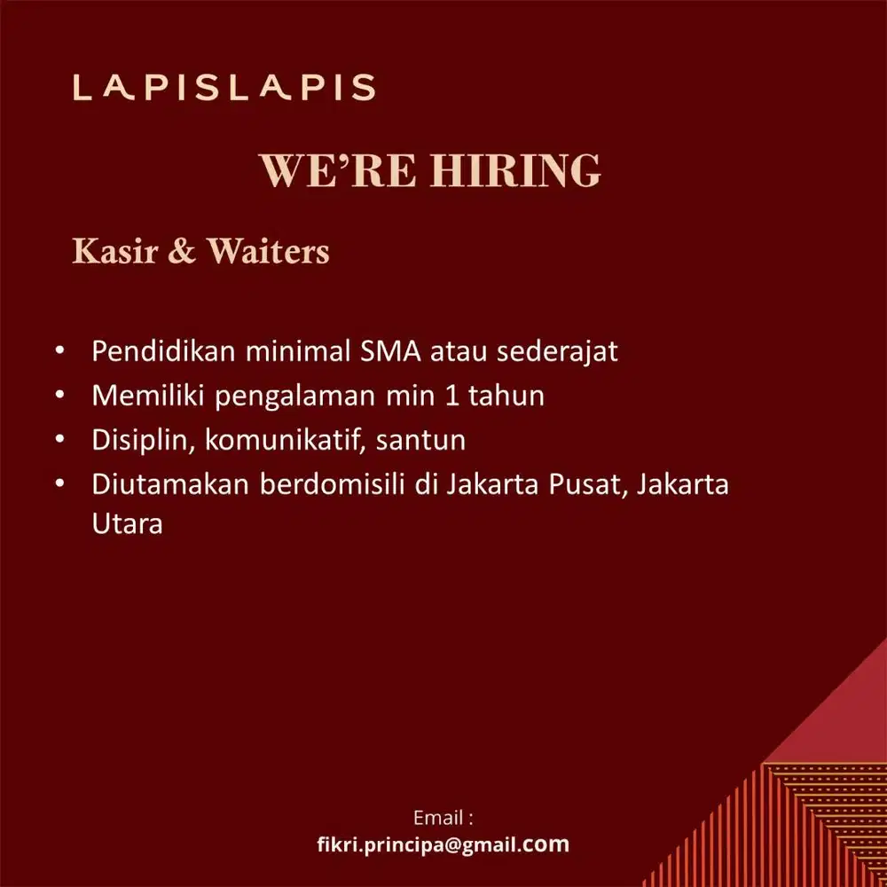 Kasir & Waiters
