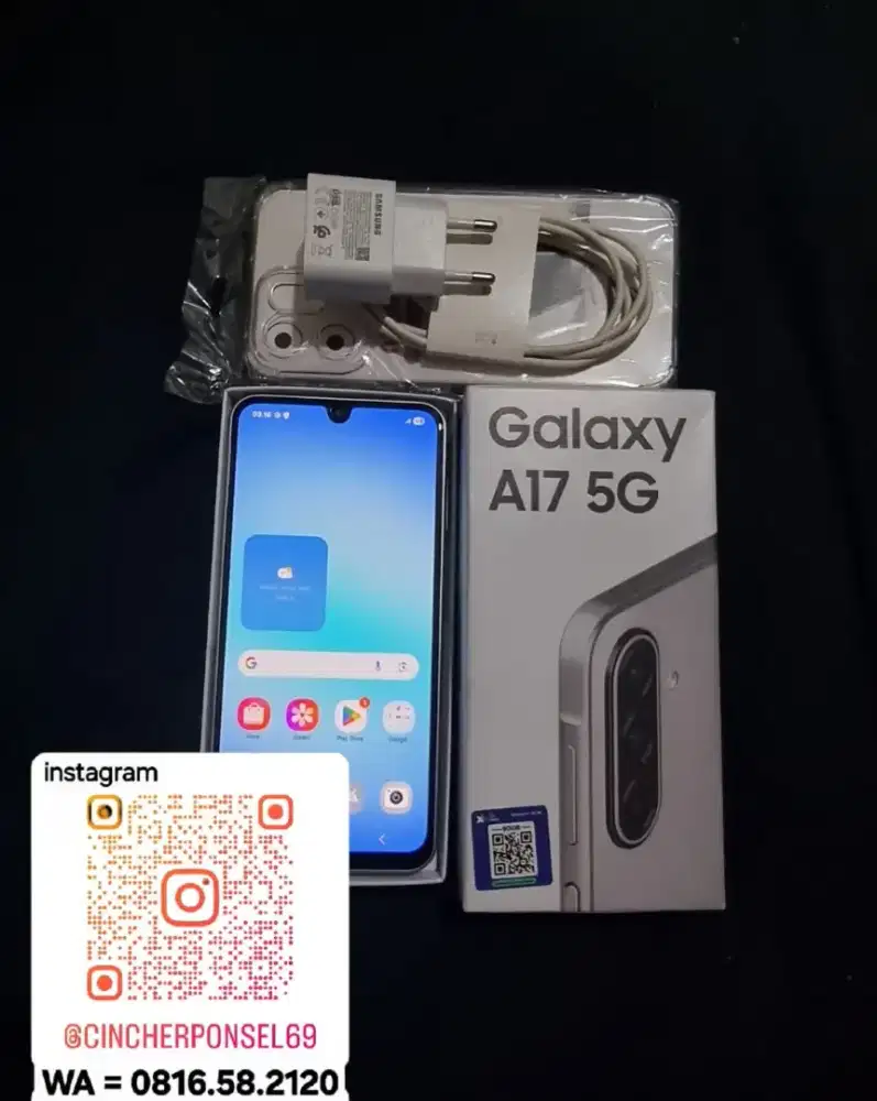 Jual hp mulus SAMSUNG A17 5g 8/256 LIKENEW istimewa grns panjang