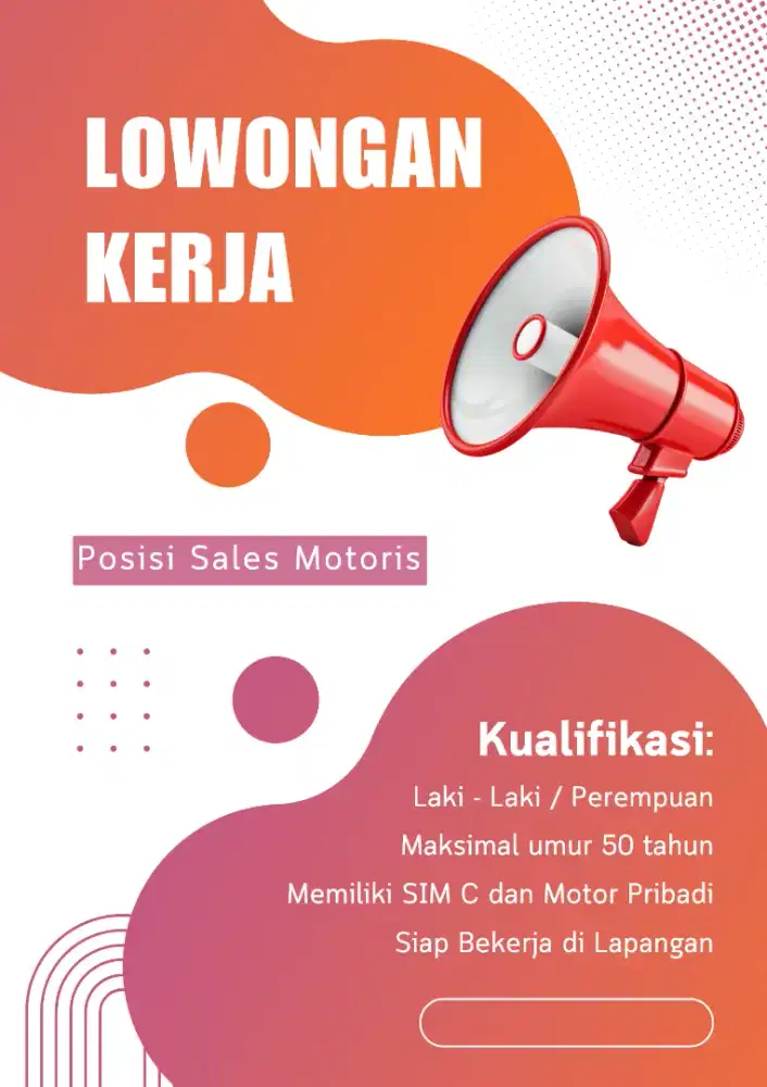Lowongan Kerja Sales Motoris