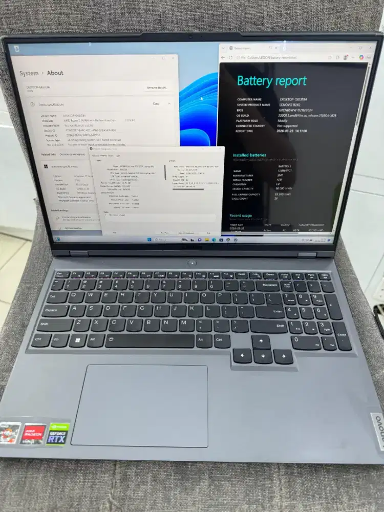 Lenovo legion 5 pro 16ACH6H 16” Ryzen 7 5800H RTX 3070 8GB 16/512GB