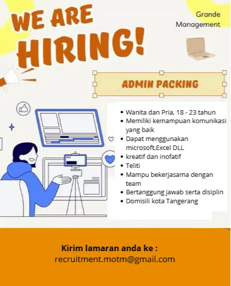 WE ARE HIRING – ADMIN PACKING