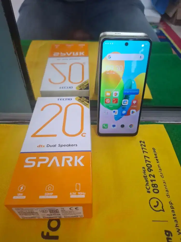 tecno spark 20C ram 4/128gb lengkap mulus