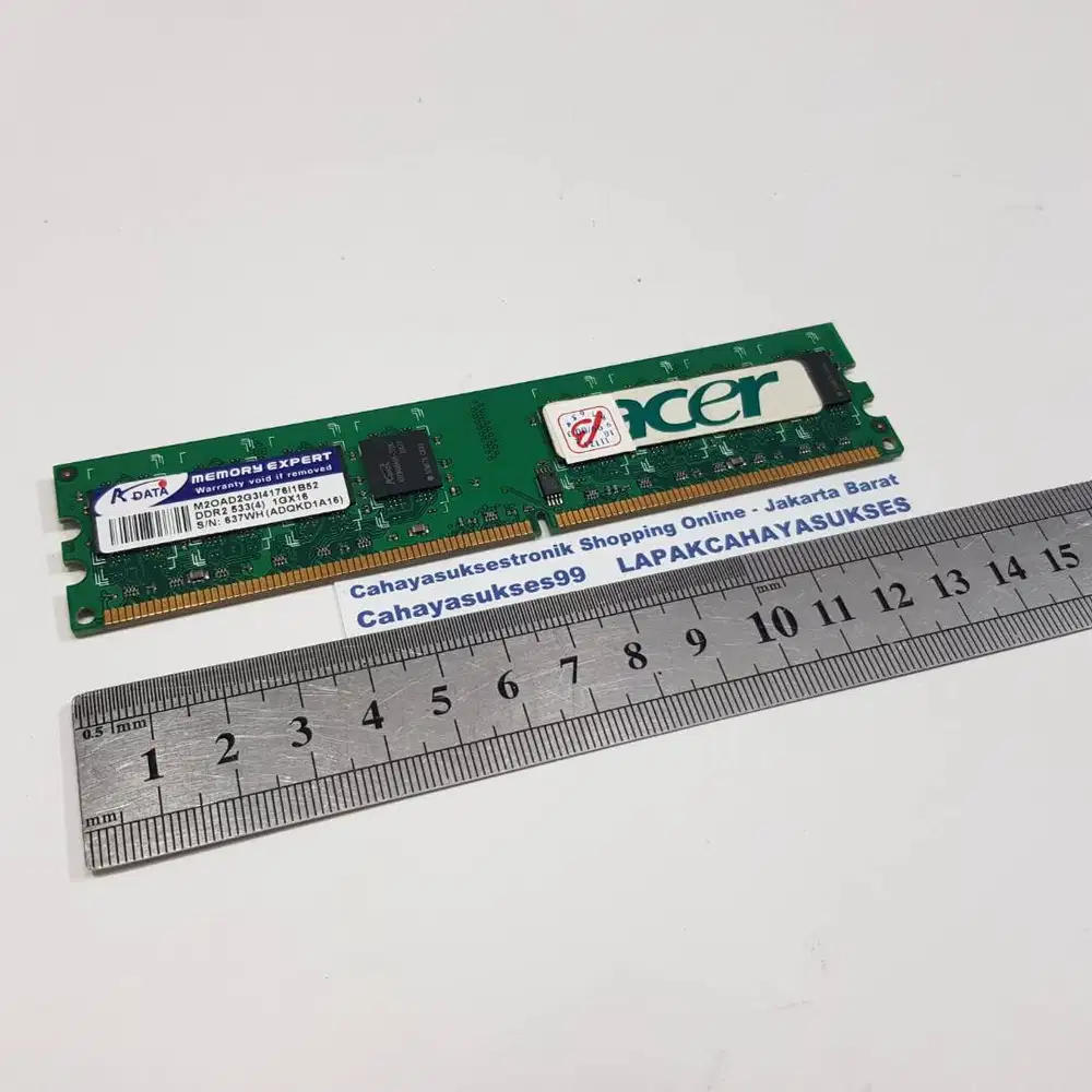 Memory Komputer RAM PC DDR2 1GB Acer Second Bagus