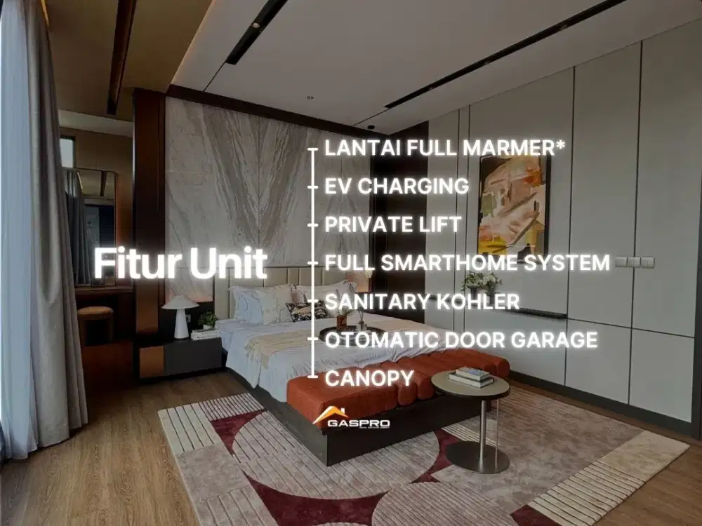 NEW Heron ARDEA Lift PREMIUM Lantai Full Marmer import Summarecon Gading Serpong