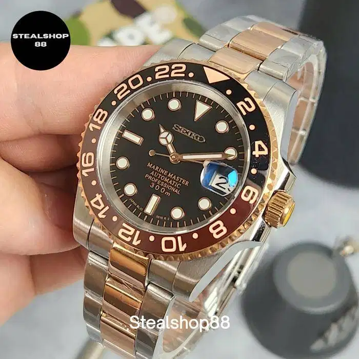 Jual  Seiko Rootbeer Marine Master RoseGold NH35