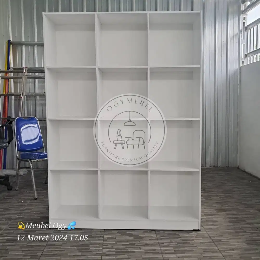 PROMO RAK BUKU/LAUNDRY SERBAGUNA 12 RUANG SALE TERMURAH GRATIS ANTAR