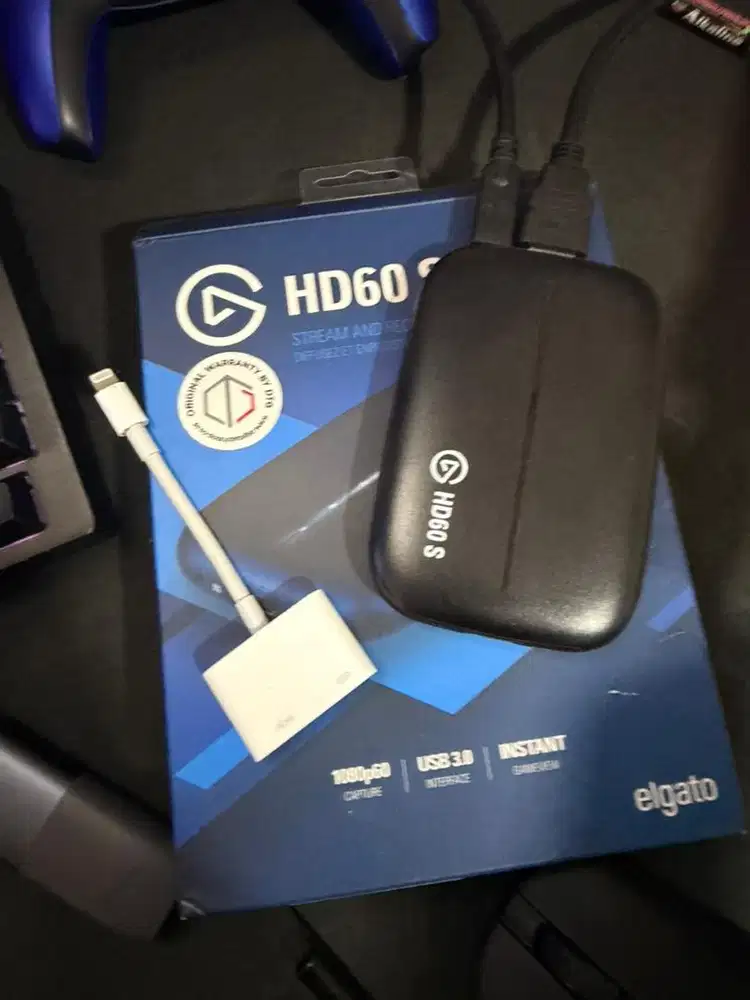 Elgato hd60s + original apple hdmi to lightning adapter