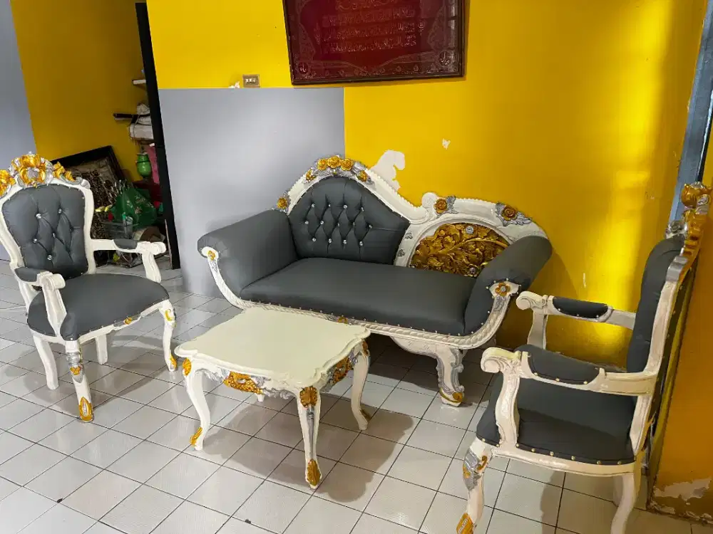 Kursi jati set minimalis