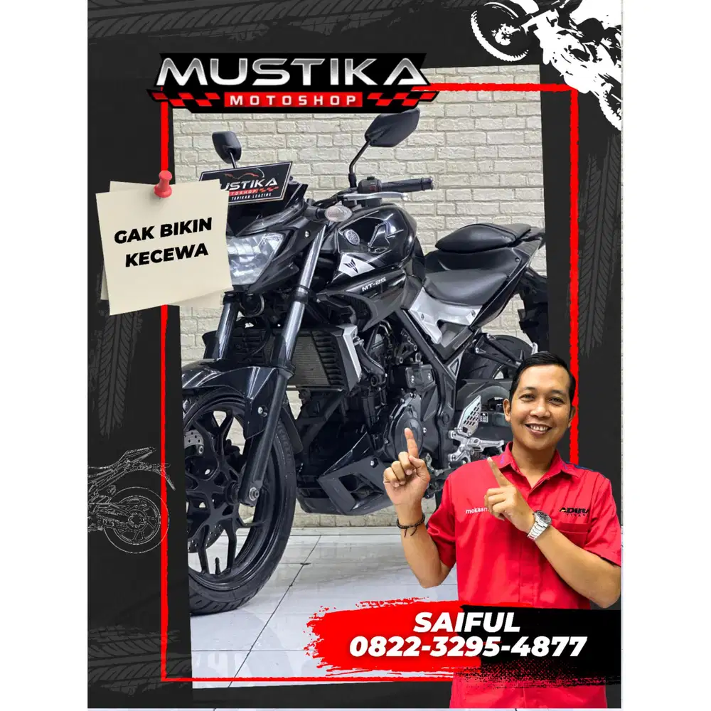 Perfect Condition!!Yamaha MT25 Naked 2015 Black Plat Jatim-Mustika