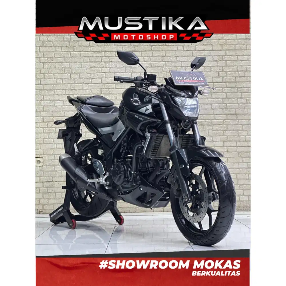Perfect Condition!!Yamaha MT25 Naked 2015 Black Plat Panjng-Mustika