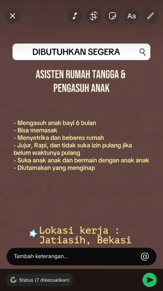 LOWONGAN!! DICARI ART MENGINAP!!