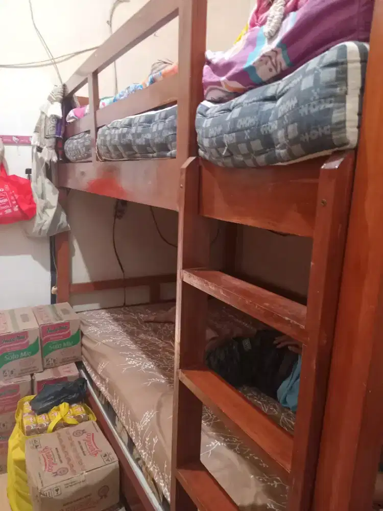 Dipan/tempat tidur jati Ranjang tingkat jati 3/3.uk.200x120