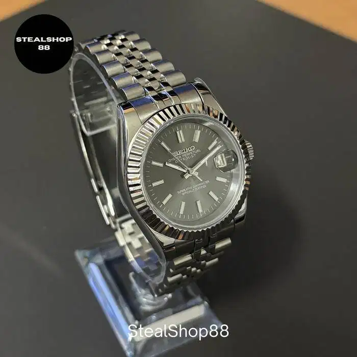 Seiko Datejust Grey Perpetual NH35 Automatic Sapphire