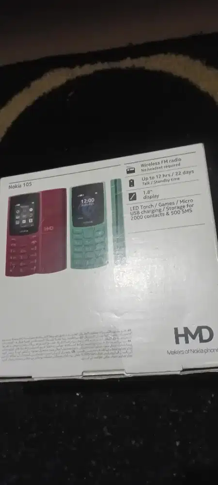 Dijual.1 hp second merk nokia 105  LED Torch / Game /MicroUS