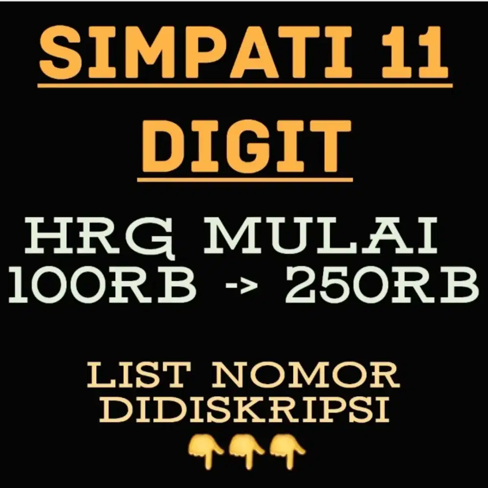 Nomor cantik Telkomsel.rapi dan seri tahun