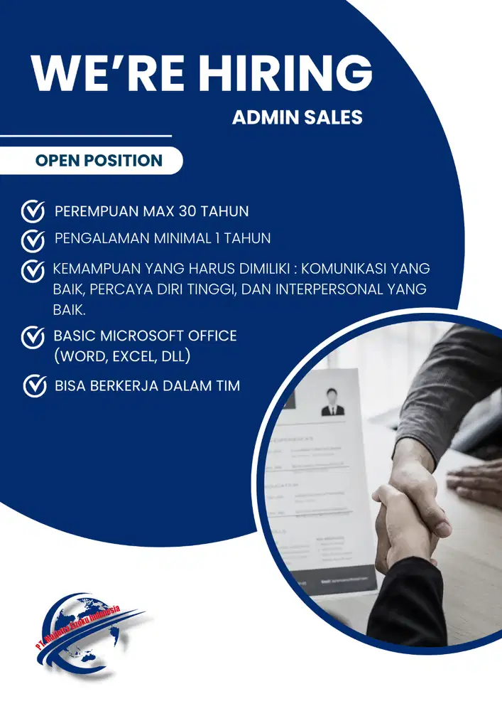 ADMIN ACCOUNTING. ADMIN SALES, SALES RETAIL