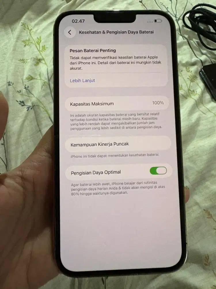 I phone 13 promax 256 gb inter beacukai permanen mulus