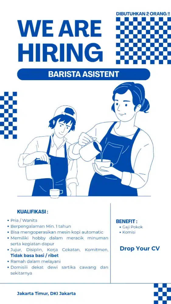 LOWONGAN ASISTEN BARISTA