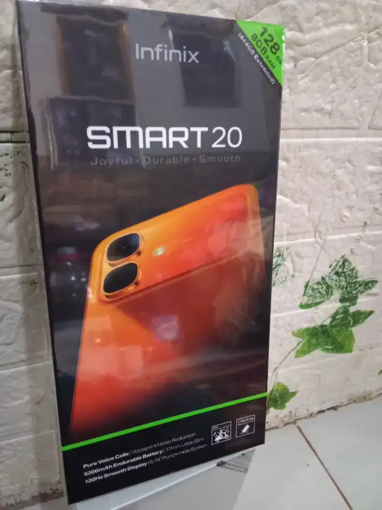 Infinix smart 20 ORANGE RAM 4+4/128 GB BARU GARANSI RESMI 1 TAHUN