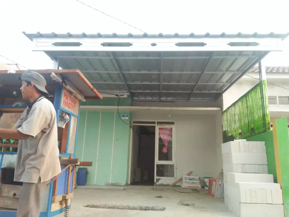 Kanopi baja ringan atap spandek polos