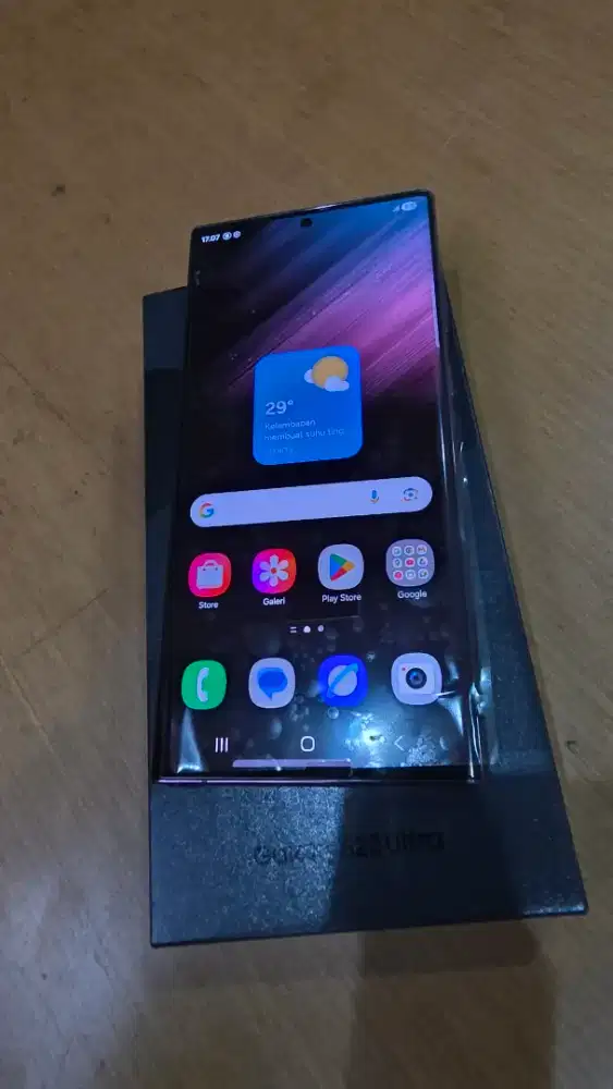 Samsung S22 Ultra 12/256 Burgundy resmi SEIN, kondisi mulus 95%
