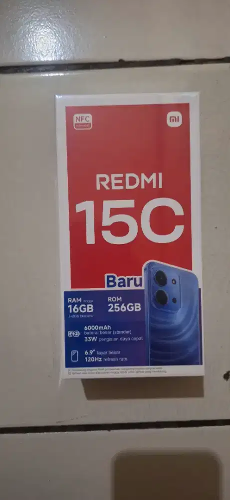 Xiaomi Redmi 15C midnight black (8/256GB) garansi resmi.