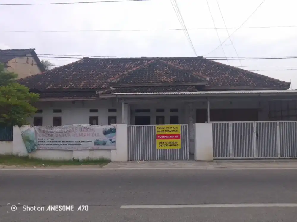 Di Jual rumah pinggir jalan Tirtayasa