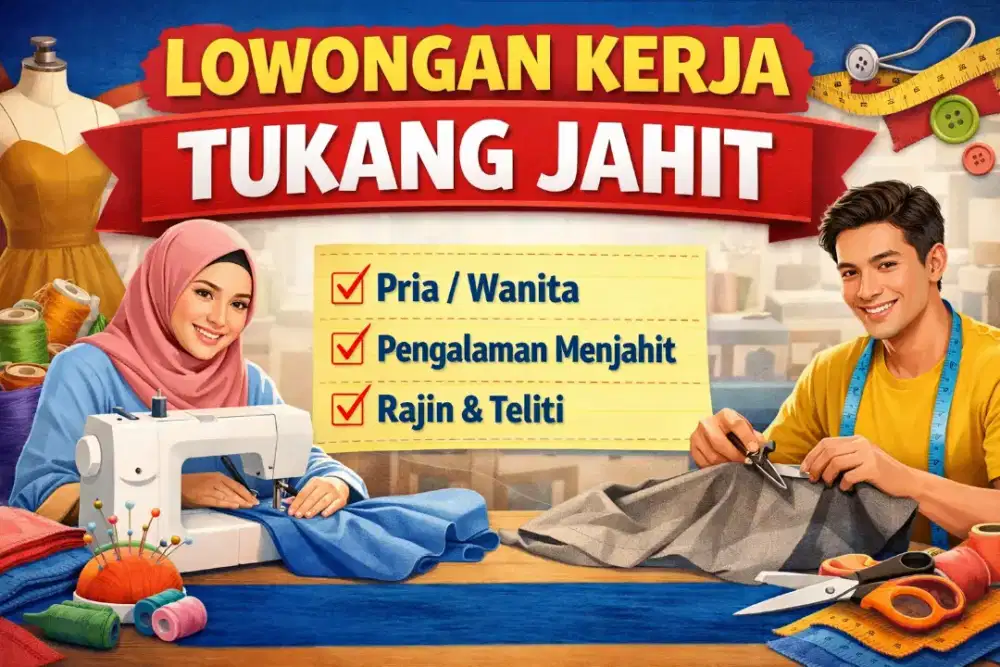 Lowongan jahit pakaian pria wanita
