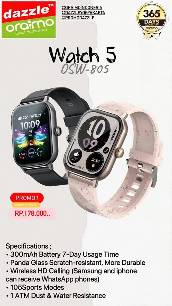 Smartwatch Oraimo Watch 5 OSW-805