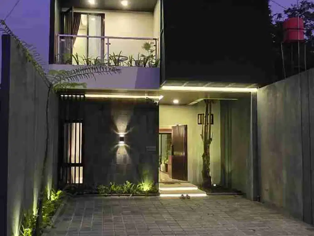 Dijual Rumah Kontemporer Modern Full Furnished Di Ngaglik Sleman Dekat Kampus UII Dan Stadion Maguwoharjo Yogya
