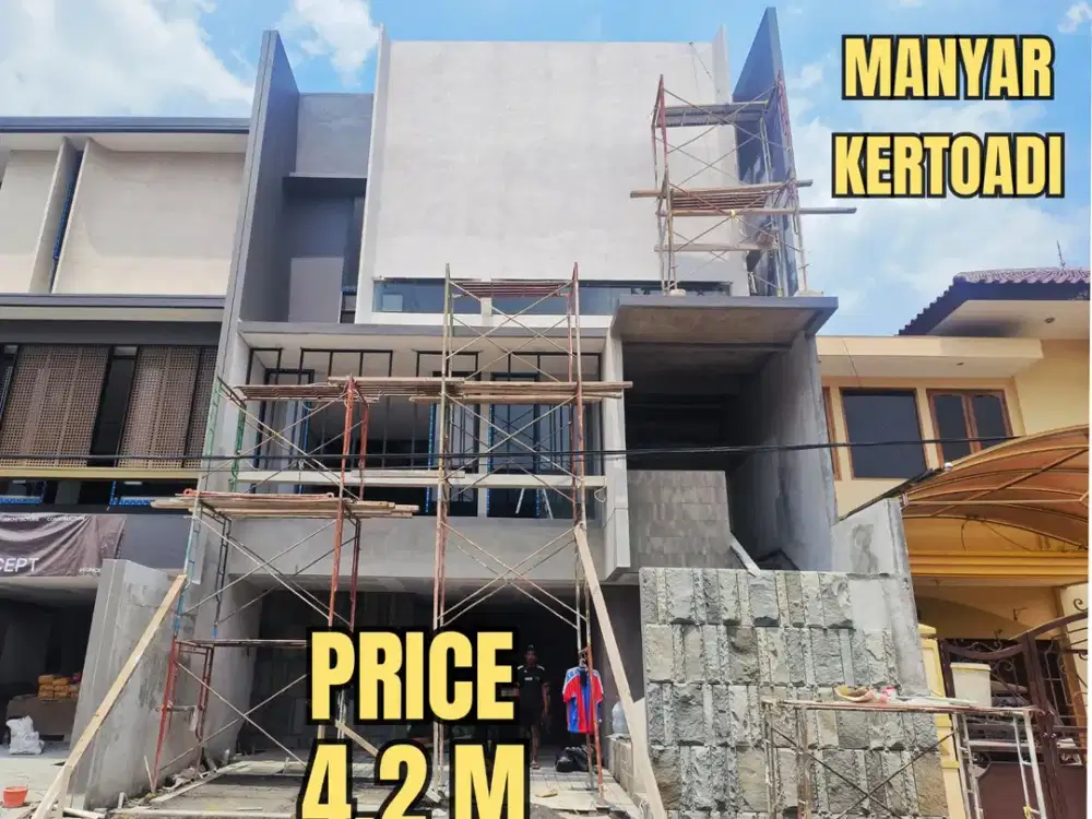 ‼️MEWAH GRESS‼️RUMAH BARU di MANYAR KERTOADI JALAN UTAMA. DEKAT KLAMPIS, MERR, SEMOLOWARU, NGINDEN, KERTAJAYA, DHARMAHUSADA, GALAXY MALL, ITS, UNAIR,