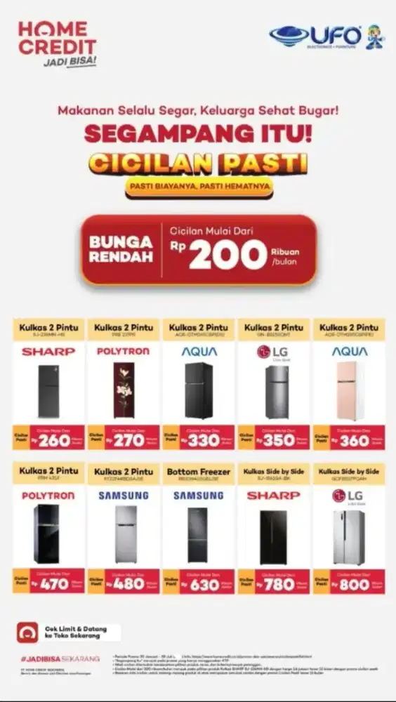 Polytron Midea dll lengkap cicilan 0%