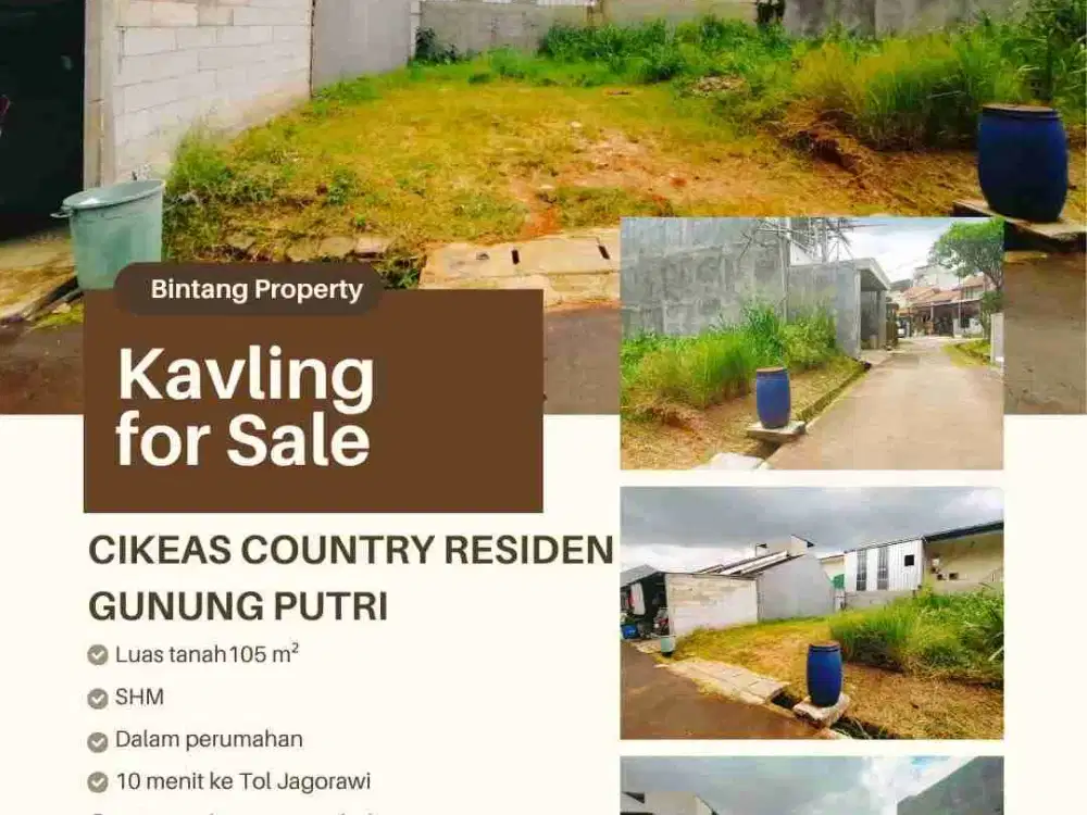 Dijual kavling di Cikeas Country Residence, Bogor