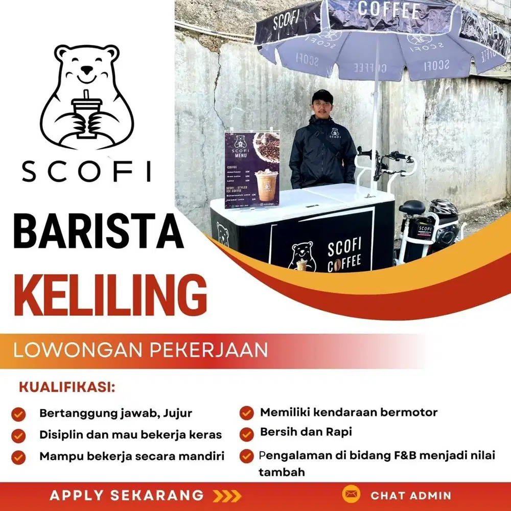 LOWONGAN PEKERJAAN BARISTA KELILING