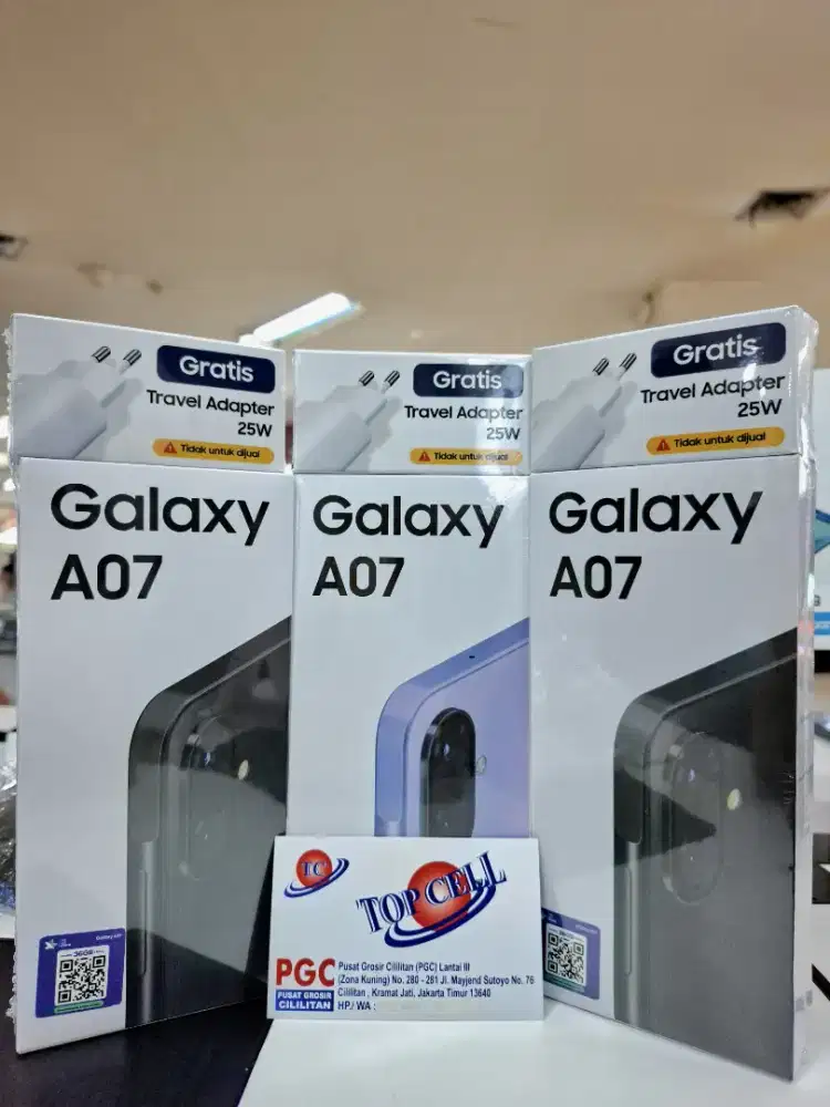 Samsung A07 ram 4/64 new charger 25watt