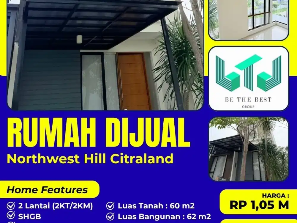 SIAP HUNI!! RUMAH BARU GRESS FULL RENOVASI 2 LANTAI NORTHWEST HILL CITRALAND SURABAYA BARAT