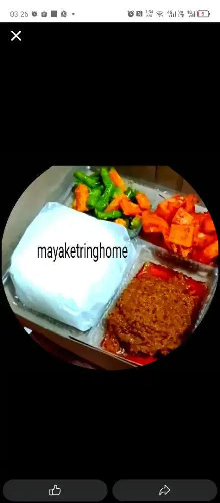 Aneka nasi kotak dengan harga bervariasi