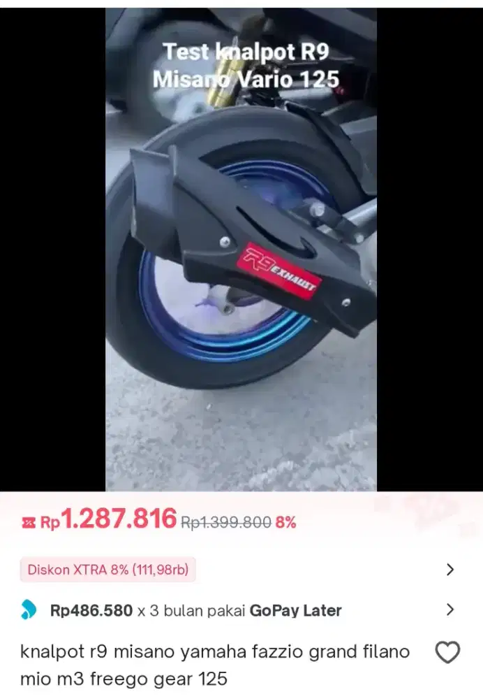 KNALPOT R9 MISANO FULL SYSTEM