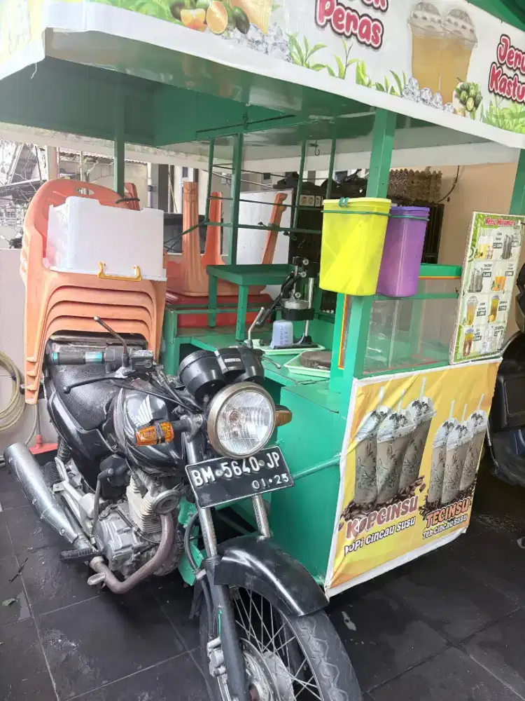 Jual becak untuk jualan beserta motor dan perlengkapannya