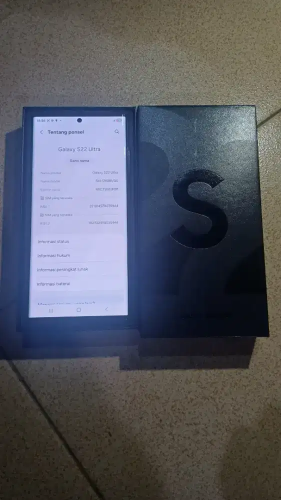 Samsung S22 Ultra ram 12/256 NOMINUS MULUS FULLSET ORI SEIN