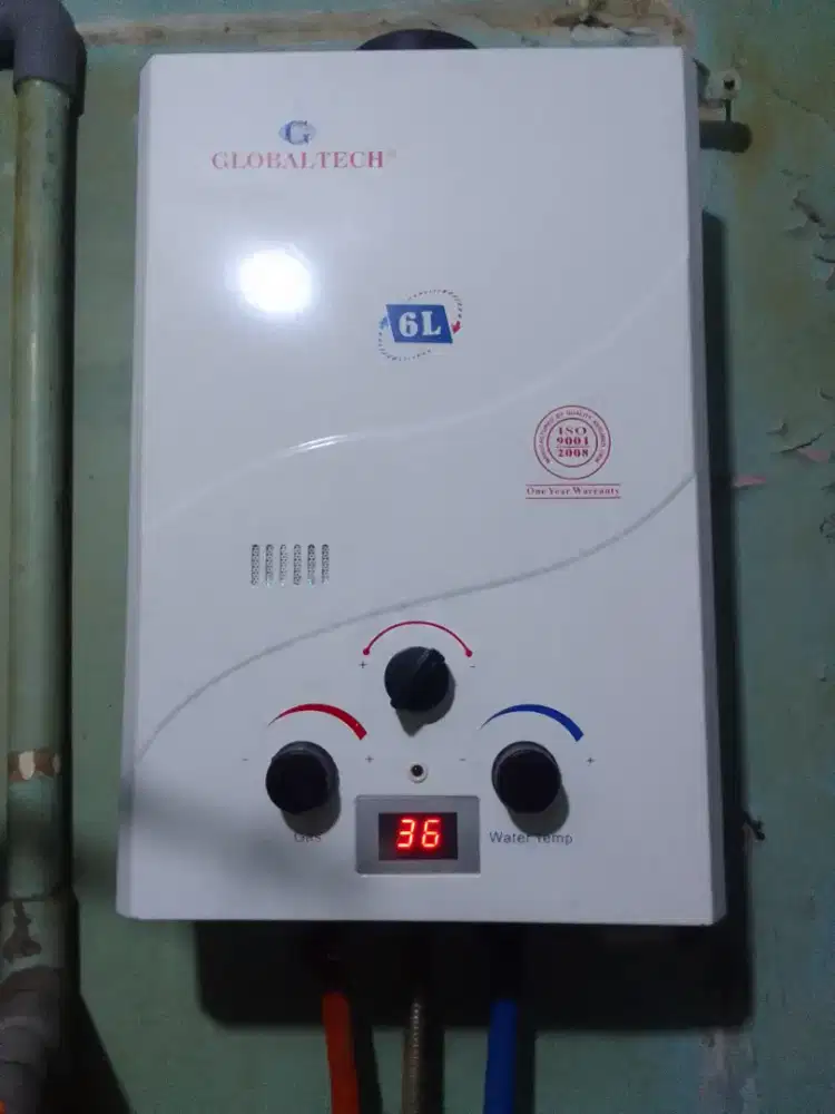 Paket Water Heater Gas Globaltech