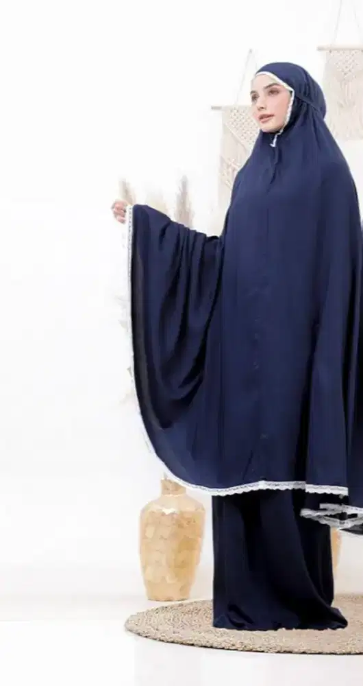 Mukena Polos Pinggir Renda Promo