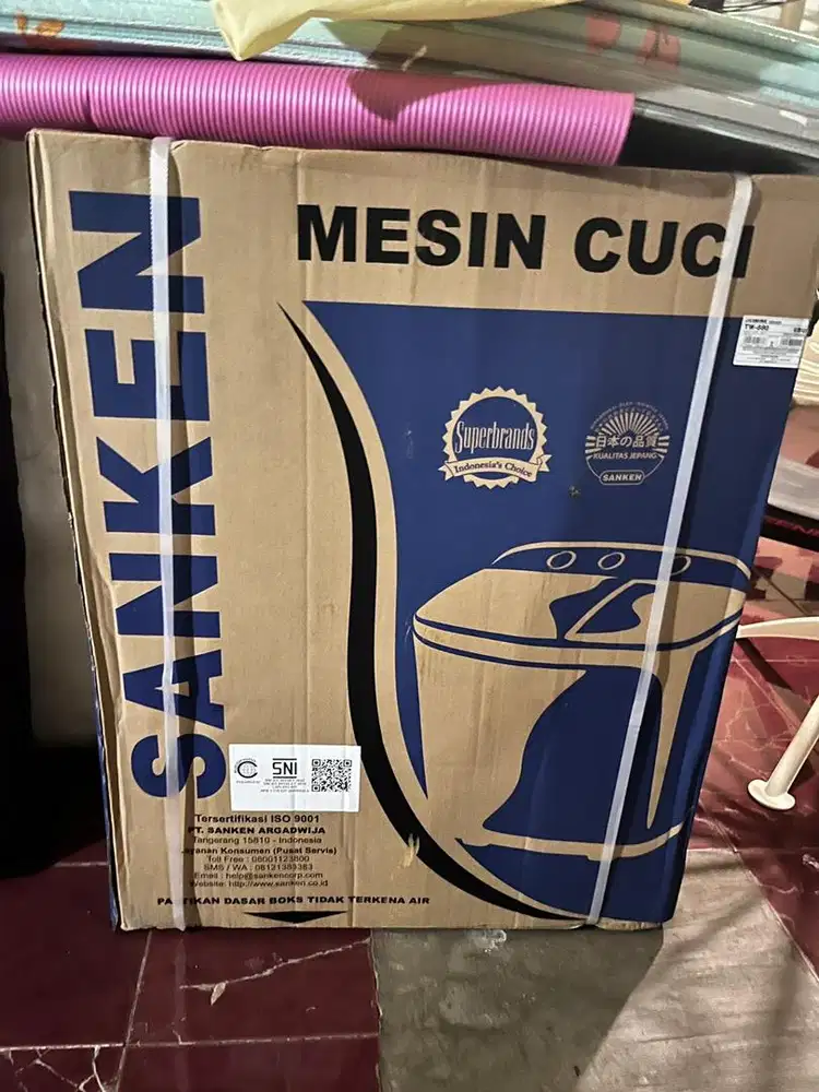 Mesin Cuci Sanken 2 tabung Baru dalam dus (Ngga jadi pakai)