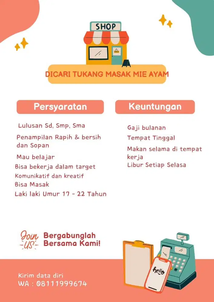 Loker Masak Mie Ayam