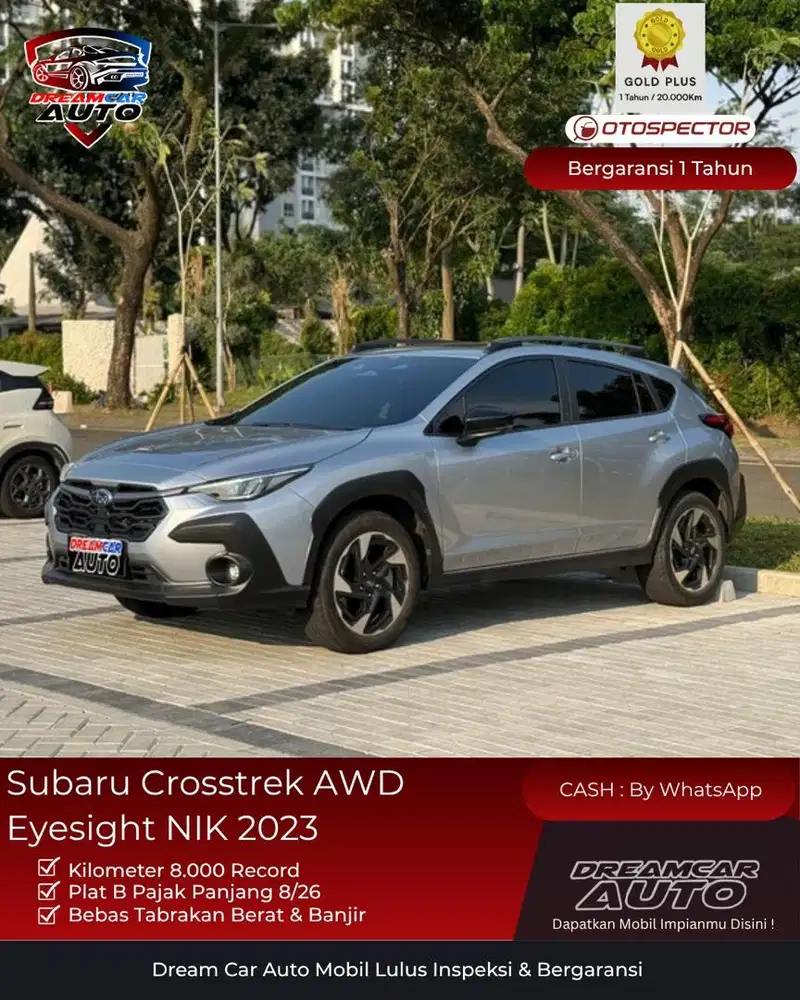 [ LOW KM 8.000 ] Subaru CV Crosstrek 2.0 Eyesight AT 2023 AWD Silver