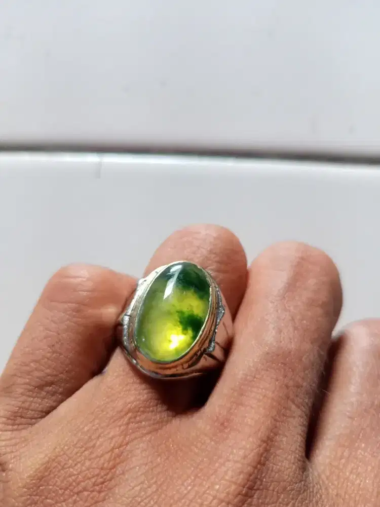 Batu Cincin Akik Permata Natural Idocrase Sungai Dareh Lumut